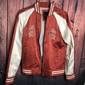 G by guess satin bomber jacket size s